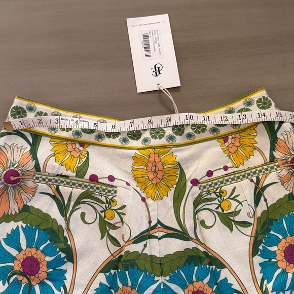 Elizabeth James High Waist Floral Shorts - Blue and Green - Picture 5 of 7